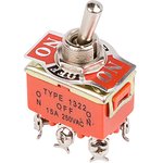 Тумблер 250V 15A ON-OFF-ON 2-х полюсной (KN-203) REXANT 06-0328-B