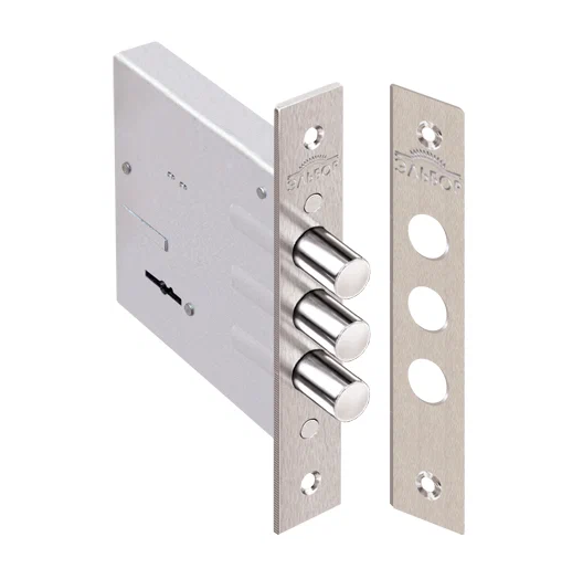 Замок врезной "Кремень" (1.04.02) ник.сувал.5кл.-стержни 3шт, "Эльбор"