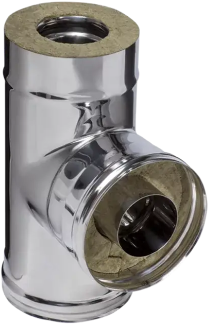 Тройник 90гр DN150 0,8/439 сэндвич FeFlues 19346