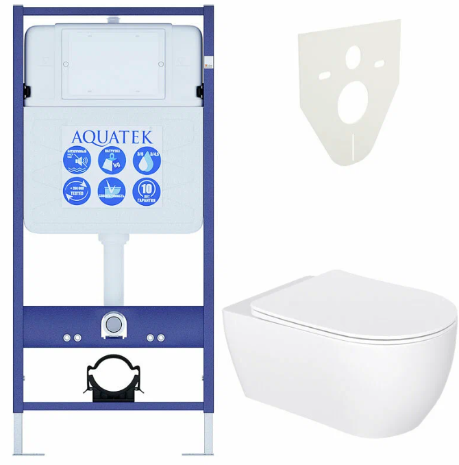 Инсталляция с унитазом AQUATEK Европа (AQ1106L) (БЕЗ конопки и крепления) 132759