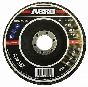 Круг лепестковый торцевой 40 125 х 22,23 мм ABRO FD-12522A40-R