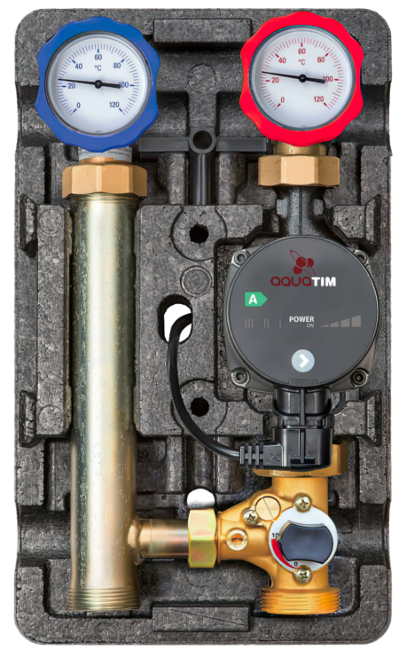 Насосная группа быстрого монтажа NG-MK-0101 с 3х ходовым клапаном Zeissler