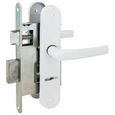 Замок врезной сувальд. 3В 9 Классика белый  с/руч. Птимаш