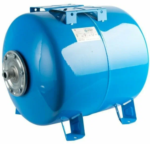 Мембранный бак для водоснабжения 100л Горизонтальный синий STOUT