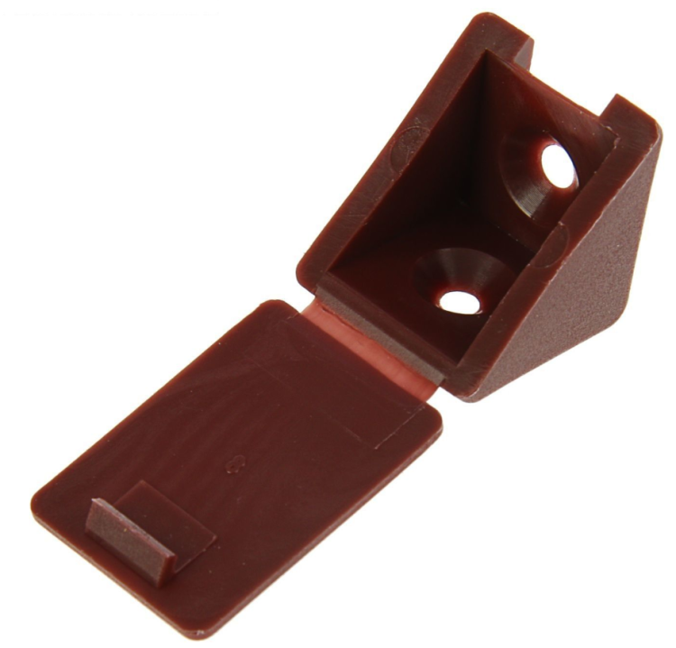 Уголок мебельный с шурупом, цвет кр-дерево, 4,0х15мм, 4шт./ЗУБР 4-308256-5