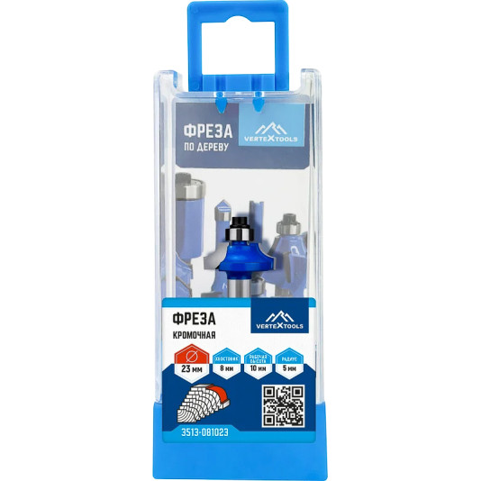 Фреза кромочная калевочная с подшипн. Vertextools 9,5мм хв.8мм 3513-081023