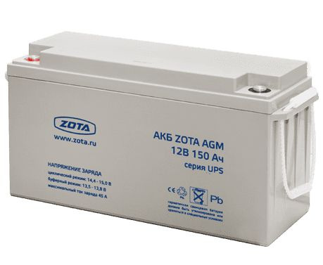 Аккумуляторная батарея 150Ач 12В Zota AGM 150-12