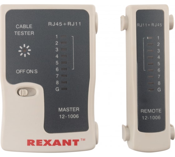 Тестер кабеля RJ-45+RJ-11 (НТ-С004) REXANT 12-1006
