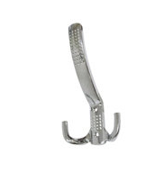 Крючок 3-х рожковый блестящий хром точки