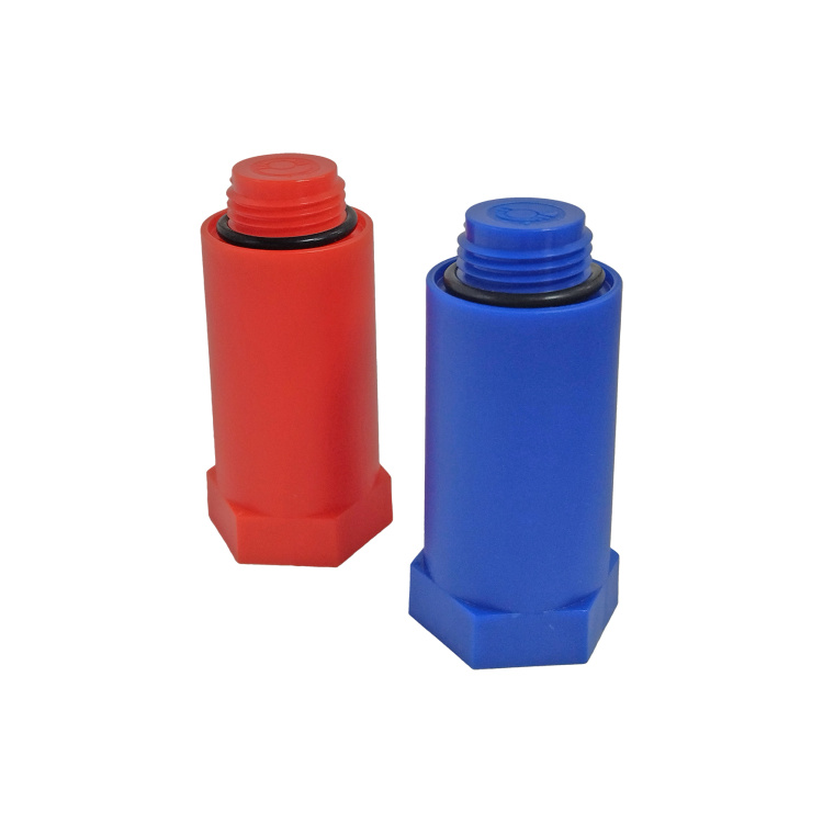 Заглушки удлиненные 1/2 с уплотнением (красная+синяя)