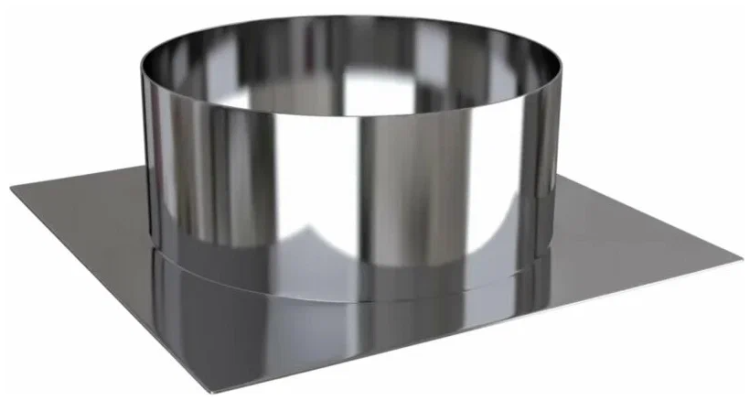 Основание плоское для турбо дефл. ТД-125 D125 основание 295х295 оцинк.сталь ТДПО-125ц