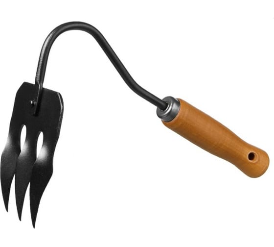 Грабли-рыхлитель GRINDA "PROLine" 3-х зубые с деревян.ручкой 120х86х265мм 421514
