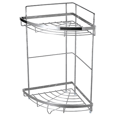 Полка угловая двухъярусная COZY-CR-2 24,5*24,5*38