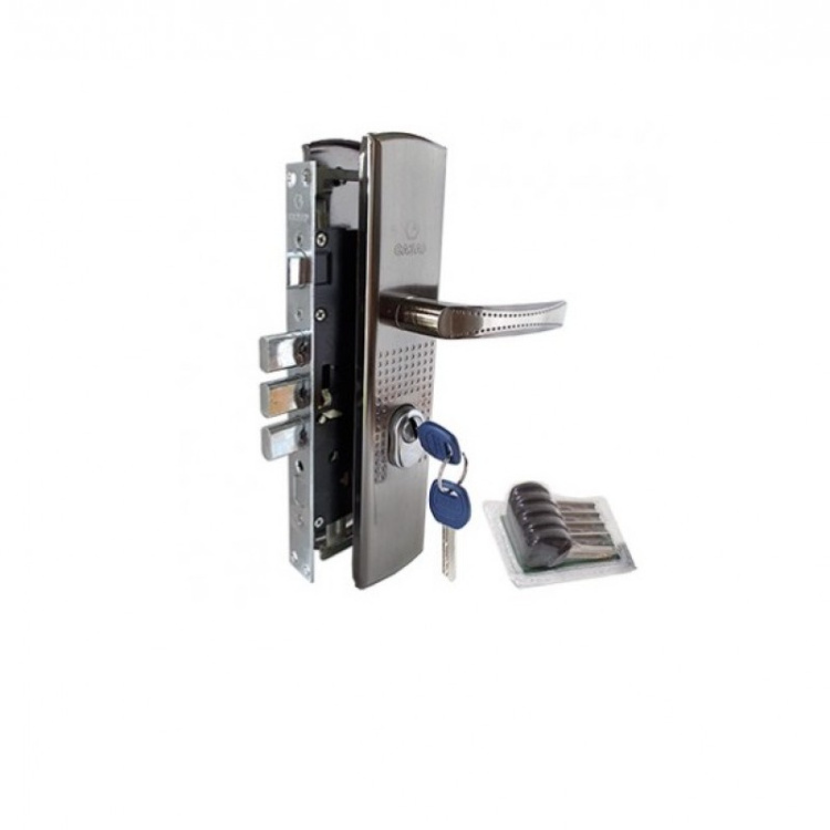 Замок врезной ПРАВЫЙ 1008/24 СР с ручками на планке 