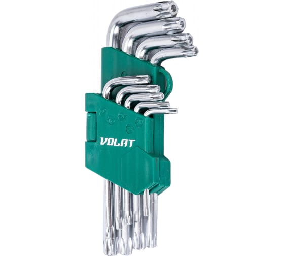 Набор ключей TORX Т10-Т50, 9шт (короткие) (61101900)