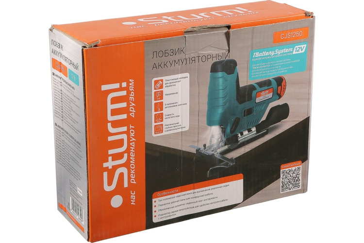 Лобзик аккум. Sturm CJS1250 12В, (без АКБ и ЗУ)