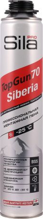 Пена монтажная Sila PRO TopGun 70  Siberia профессиональная зимняя 890мл