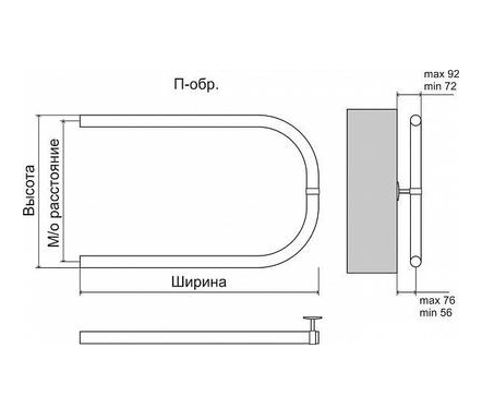 Полотенцесушитель AQUATTRO П1" В500хШ400мм Q08-0001