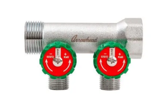 Коллектор ARROWHEAD 1х3/4" 2 выхода евроконус