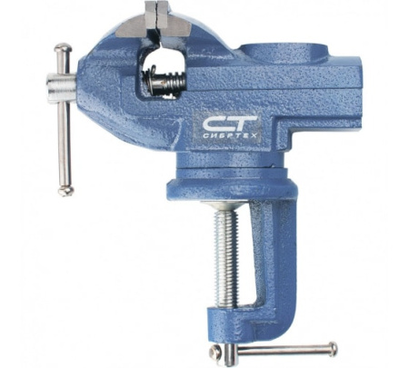 Тиски слесарные 65мм. поворотные, настольные,наковальня //Сибртех18672