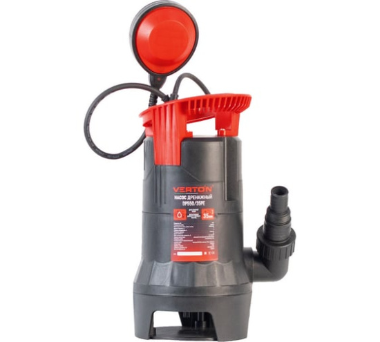 Насос дренажный Verton AQUA DP550/35PЕ (мощн.550Вт, произв.190 л/мин.нижний забор) 14158