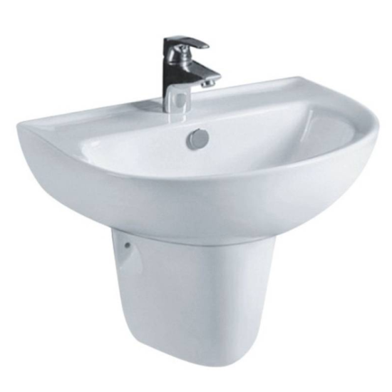 Раковина с пьедесталом Odeo цвет белый