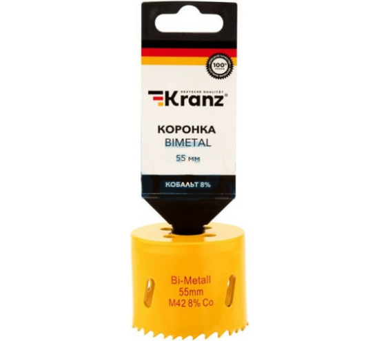 Коронка BIMETAL, 55 мм. KRANZ 92-0229