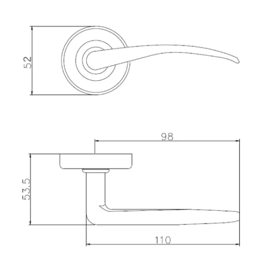 Ручка раздельная LM/AN R.H50.015 СР-8 хром 45951