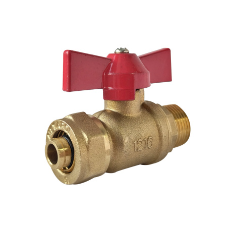 Кран шаровый под метапол 16х1/2" НР