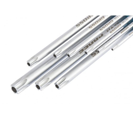 Набор ключей имбусовых TORX-ТТ, 9шт:Т10-Т50, экстра-длин,сатинированные //GROSS 16408