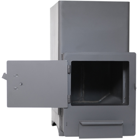 Печь банная "Копеечка" с выносным топочным каналом 15/115