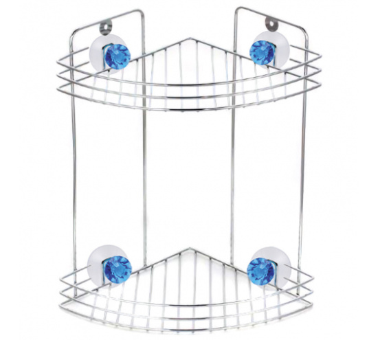 Полка угловая двухъярусная W2672 Бриллиант синий/ 311466