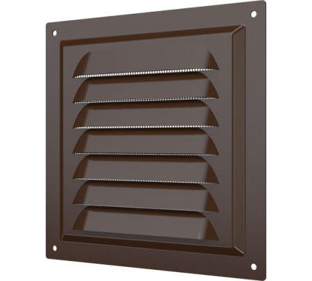 Решетка вентил. стальная 150*150 полимер.покрытие коричн. 1515МЭ