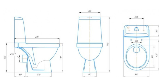 Унитаз компакт Браво, гориз.выпуск 126921