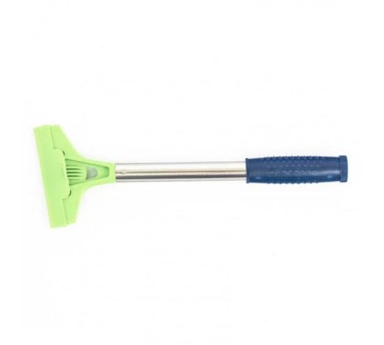 Скребок, фиксир. лезвие 100мм, мелал. обрезин. ручка, 250мм//Сибртех 79541