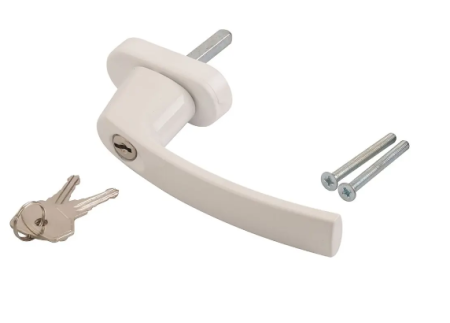 Ручка оконная (2 ключа) 8-ми позиц. 35мм,белая