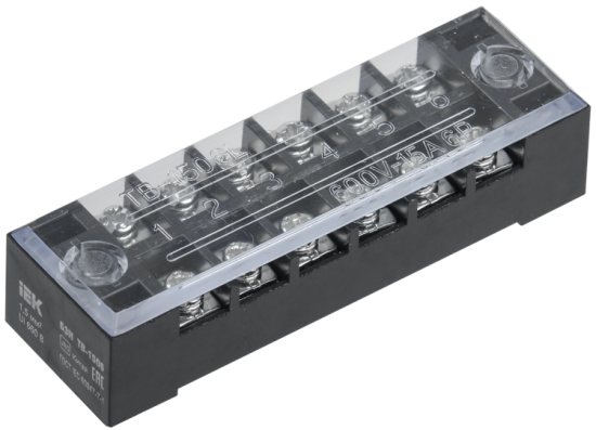 Блок зажимов БЗ-ТВ 45-6 45А 6пар карболит