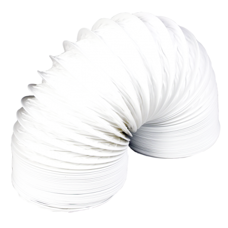 Воздуховод гибкий армированный БЕЛЫЙ ПВХ D100, L=6м 10PF6