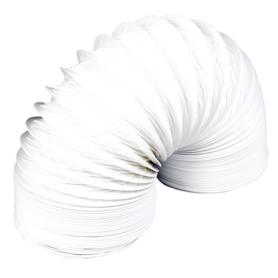 Воздуховод гибкий армированный БЕЛЫЙ ПВХ D100, L=2м 10PF2