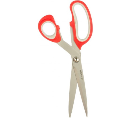 Ножницы ЗУБР "МАСТЕР" хозяйственные, изогнутые двухкомпонентные ручки, 230 мм 40442-24
