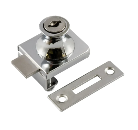 Замок для стеклянной двери хром 6481