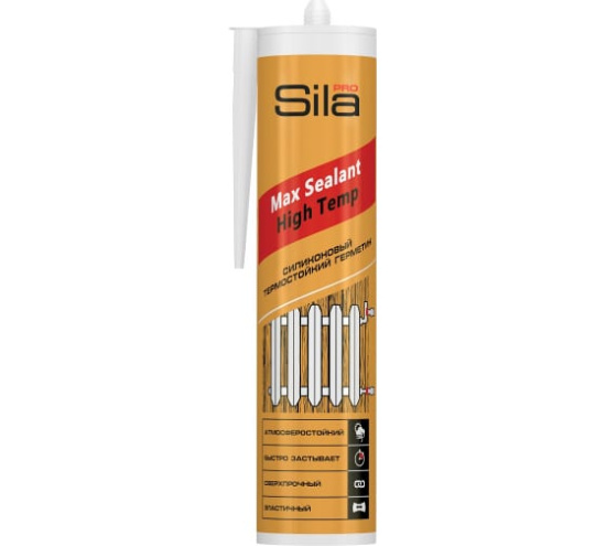 Герметик Sila PRO Max Sealant High Temp силикон.термостойкий красный 280мл
