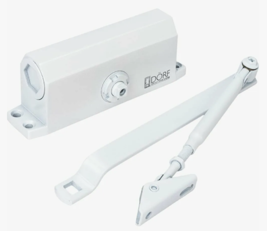 Доводчик дверной L-8223 до 80кг, белый DORF