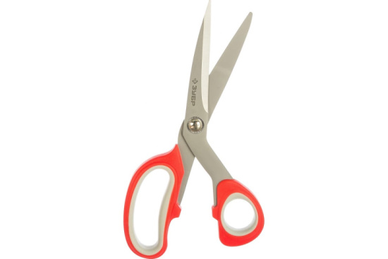 Ножницы ЗУБР "МАСТЕР" хозяйственные, изогнутые двухкомпонентные ручки, 200 мм 40442-21