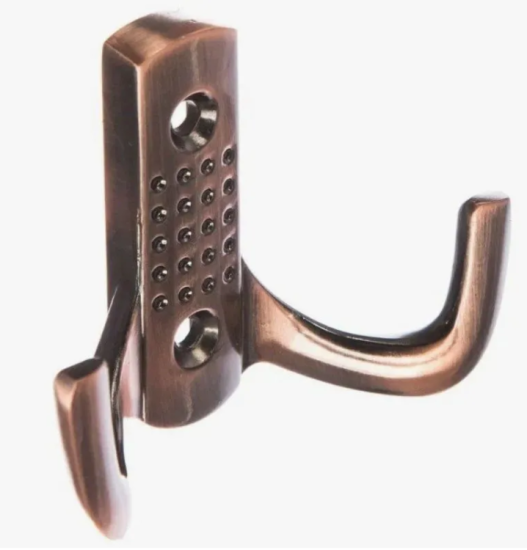 Крючок 2-х рожковый (бронза) 302091