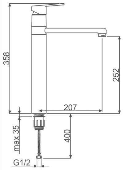 Смеситель для раковины SWES FANTO 1MKCT5/0664