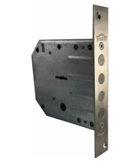 Замок врезной "Базальт" (1.05.01) ник.сувал.-стержни 4шт, Д14мм задвижка "Эльбор"