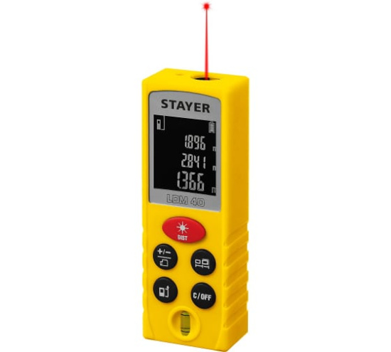 Дальномер лазерный STAYER Professional LDM-40 5 функций, дальность 40м, 34956