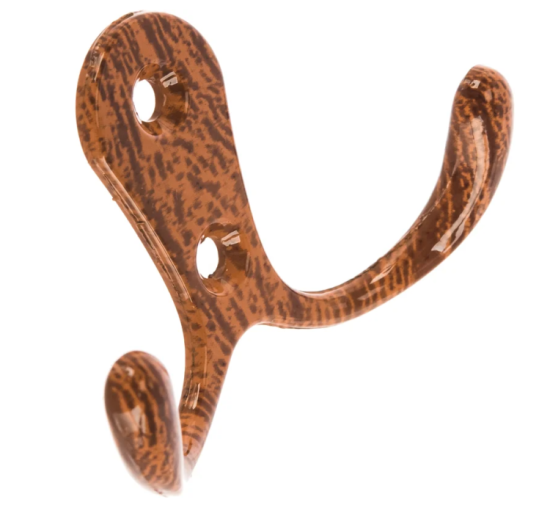 Крючок 2-х рожковый большой дерево 04.12.10 302040