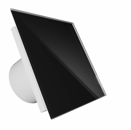 Панель декоративная для вентилятора D100/125 179х179 Lacobel Black Classic стекло глянец  AEON